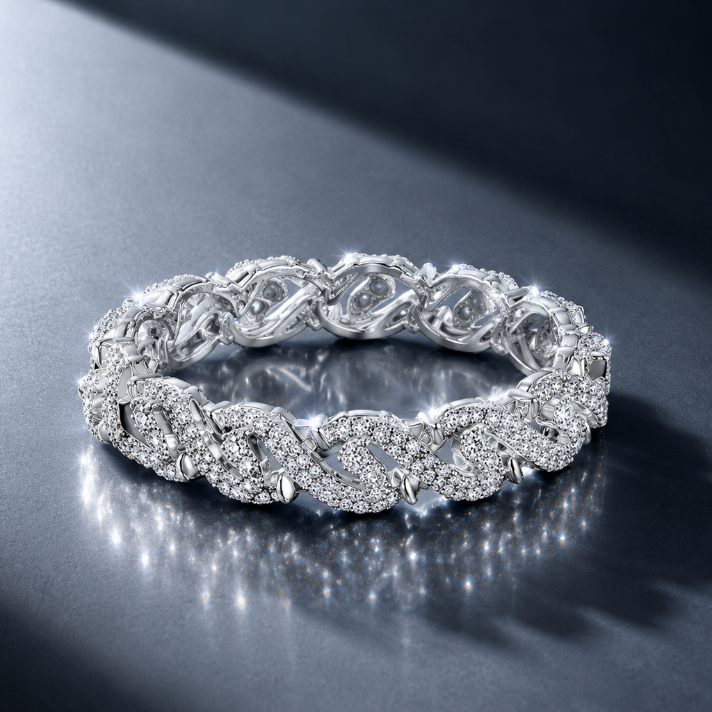 Moissanite Spike Cuban Ring S925