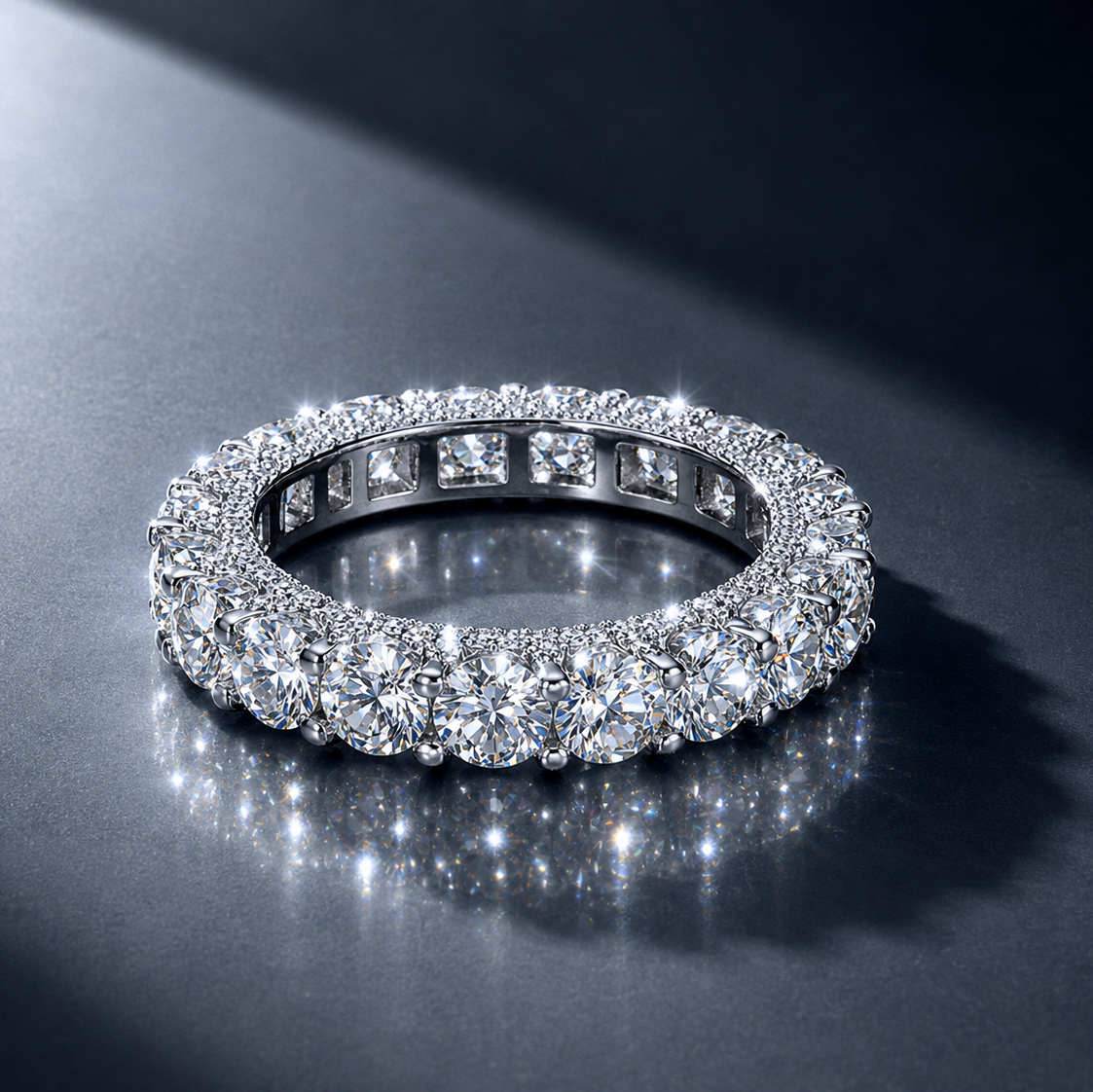 Moissanite Eternity Ring S925
