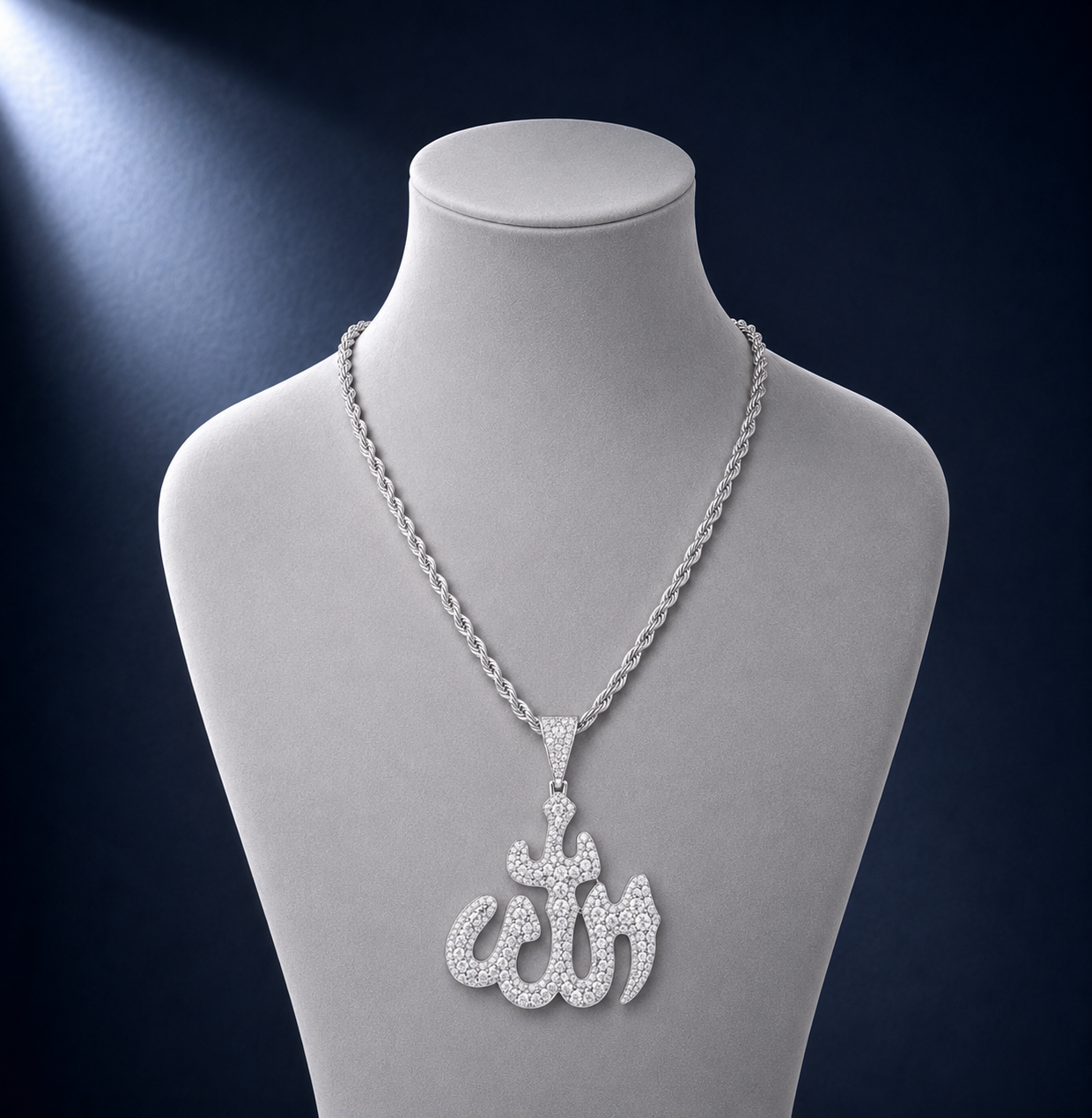 Moissanite Allah Pendant S925