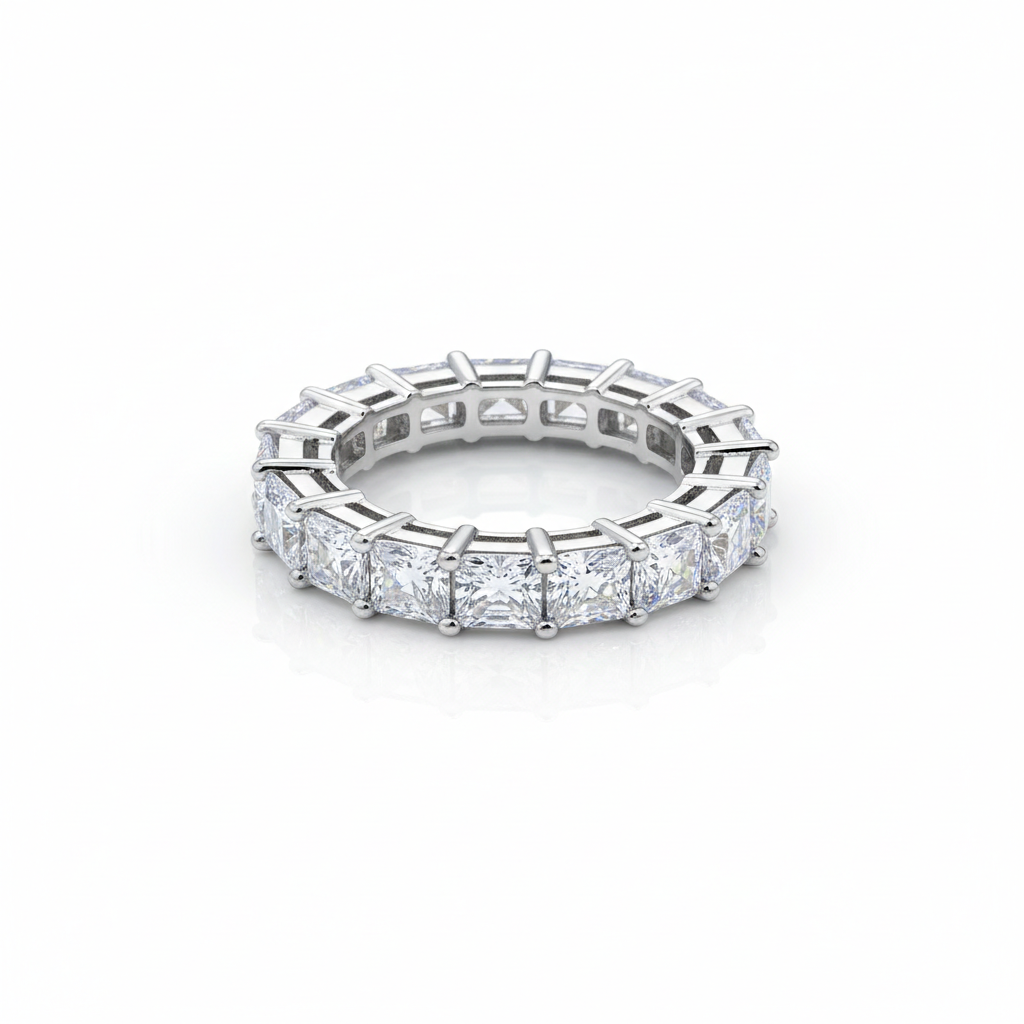 Moissanite Square Cuts Ring S925