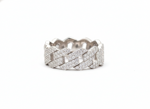 Iced Cuban Link Ring S925