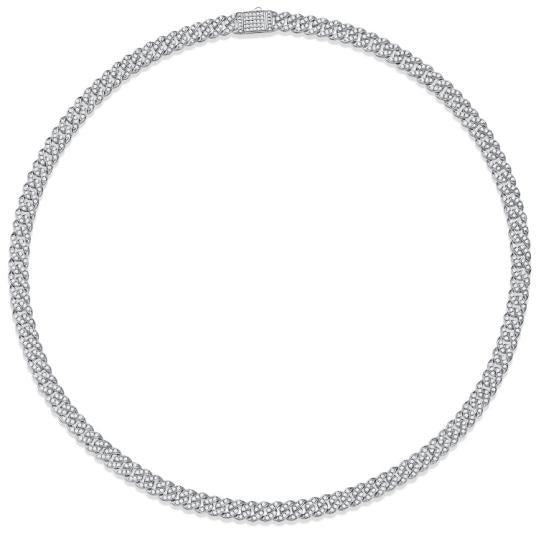 925 Silver Moissanite 8mm Cuban Link Chain