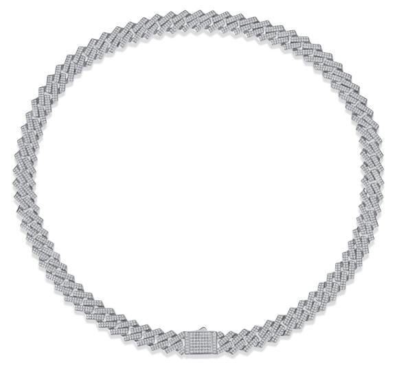 925 Silver Moissanite 10mm Cuban Link Bracelet