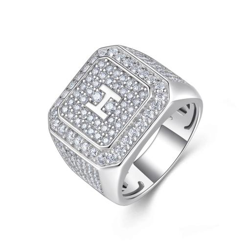 925 Silver Moissanite Hip Hop Ring | MYR15548