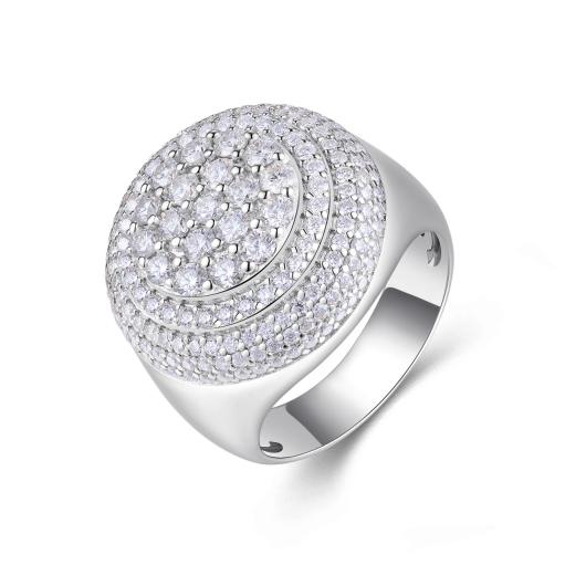 925 Silver Moissanite Hip Hop Ring | MYR15344